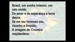 Hino Nacional Brasileiro Oficial  Cantado com letra [upl. by Harehs]