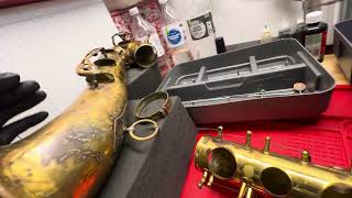 7680 SELMER MARK VI M153277 TENOR SAXOPHONE BowBodytube solder and service 01 [upl. by Tarkany24]