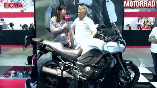 Kawasaki Versys 1000 Interview Eicma 2011 [upl. by Eigla592]