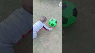 Crawling Baby playing football Footballcrawling cute babyviral video on YouTube [upl. by Boynton]