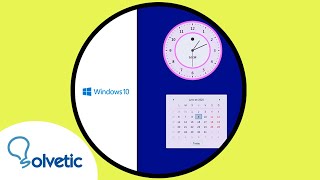 💠 WIDGET CALENDARIO y RELOJ Windows 10 escritorio [upl. by Dric]