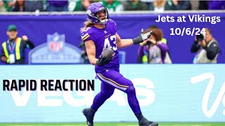 Jets v Vikings  Rapid Reaction  Game 5 of the 2024 NFL Season [upl. by Watanabe851]