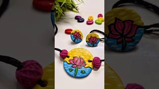 Diy clay jewellery 😍 clayjewellery projurilaha viral youtubeshorts [upl. by Airliah653]