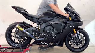 Yamaha YzfR1 2017 Exhaust sound Arrow full system [upl. by Rutra]