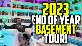 End of Year BASEMENT TOUR 2023  Omnibus Library  Statue Display  Home Arcade [upl. by Connelley]