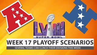 Possible NFL Playoff Clinching Scenarios for Week 17 [upl. by Cleave605]