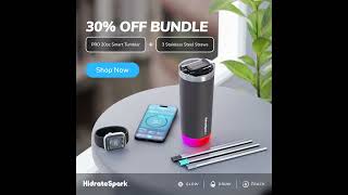 30 Off HidrateSpark Tumbler Bundle 1 11 [upl. by Misty]