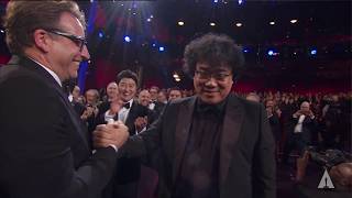 Bong Joon Ho wins Best Director  92nd Oscars 2020 [upl. by Nylodam]