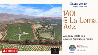 Legacy Estate in Coveted Agriculture Region Somis CA california agriculture venturacounty [upl. by Kezer508]