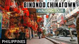 4K BINONDO MANILA Chinatown feat Ongpin Street  A Walking Tour [upl. by Zeiger775]