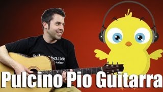 Cómo se toca Pollito Pulcino PIO en guitarra guitar acordes DEMOSTRACION COVER [upl. by Samala]