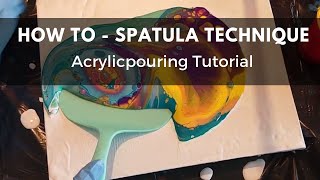 7 How to use the Spatula technique amp Get incredible Cells  Acrylicpouring painting Tutorial [upl. by Graubert]