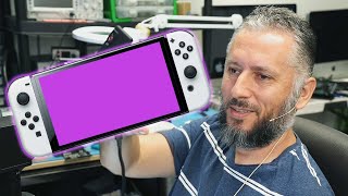 Modded Nintendo Switch OLED Black Screen Repair The Result is Purple [upl. by Koal]