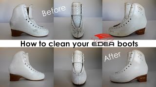 How to clean Edea skating boots  Leather ones  Ice Fly and Piano [upl. by Sessylu91]