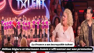 La France a un incroyable talent  Hélène Ségara et Marianne James saffrontent sur une prestation [upl. by Lionello]