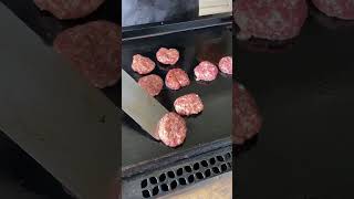 Brat Burger Sliders with Beer Cheese griddle burgerrecipes [upl. by Ailadi]