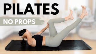 Mat Pilates Workout 41 Mins  Bodyweight Only No Props Pilates at Home [upl. by Ymmor]