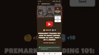 PREMARKET TRADING 101 HOW TO PROFIT BEFORE TOKENS GO LIVE  PART 1 OF 4  MEMEFI New Video Code [upl. by Naujet]