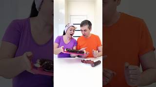 How to make Chocolate Sausage Dessert at home by Alex amp Ksyu [upl. by Habeh845]