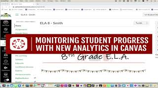 Monitoring Student Progress with New Analytics in Canvas [upl. by Mauro774]