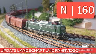 Modelleisenbahn Spur N  Landschaftsgestaltung und Fahrvideo auf meiner digitalen Modellbahn [upl. by Naida]