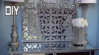 Easy And Inexpensive Faux Mirror Wall Art  Using A Doormat [upl. by Siraj]