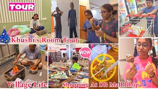 Khushis Room Tour In Bhopal😊Our Village Life Holiday Routine🤩OutingShopping At DB Mall Bhopal🛍 [upl. by Cotter237]