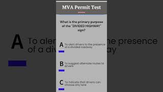 MVA Permit Practice Test maryland shorts [upl. by Edieh146]