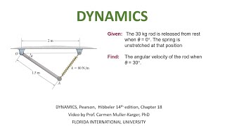 DYNAMICS Example 185 Principle of Work and Energy [upl. by Hekking]