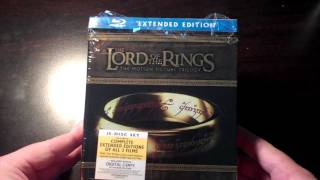 The Lord of the Rings Extended Edition Trilogy Bluray Unboxing [upl. by Sven408]