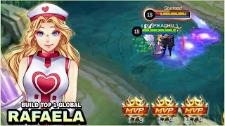 RAFAELA BEST BUILD 2022  UNLIMITED HEAL  BUILD TOP 1 GLOBAL RAFAELA  MLBB [upl. by Sylvan]