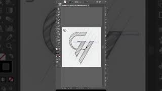 GH logo design using only circleson adobe illustrator logodesign GHlogo GH tending illustrator [upl. by Selokcin]