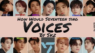 How Would Seventeen sing Voices By Skz Color coded lyrics  Line distribution [upl. by Yeltihw]