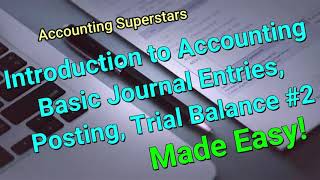 Basic Accounting Transactions Posting and Trial Balance Example 2 [upl. by Thun]