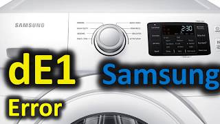 dE1 Error Code SOLVED Samsung Front Loading Washer Washing Machine [upl. by Shantha]