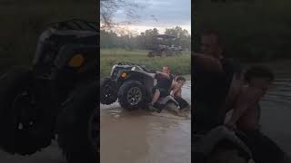 Canam Outlander 450 Water Wheelies canam mudding countryboys jesus [upl. by Okihcim152]