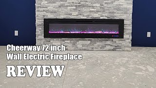 Cheerway 72 inch Wall Electric Fireplace Review 2024  Worth the Investment [upl. by Herstein]