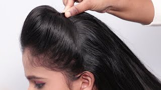 Easy Half Puff Hairstyle for CollegeParty Hairstyles for Short Hair Girls  Prom Hairstyles [upl. by Dodson940]