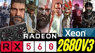 RX 560  XEON 2680 V3 EM 2024 TESTE EM JOGOS PC GAMER BARATO [upl. by Skutchan]