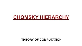 38 Chomsky hierarchy [upl. by Timmy]