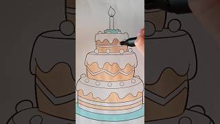 Tort 🎂 kolorowanie art satisfying [upl. by Elocaj]