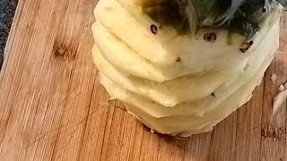 how i cut my pineapple asmr satisfying foodie fruits [upl. by Dnomso894]