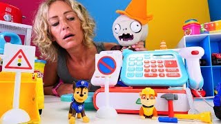 Die Paw Patrol geht in Nicoles Laden einkaufen Spielzeugvideo [upl. by Pokorny]