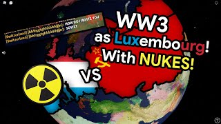 Starting WW3 as Luxembourg WITH NUKES  Roblox Rise of Nations [upl. by Marte]