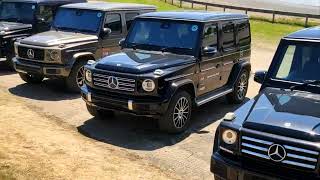 10 Mercedes AMG GWagons Russian Mafia Convoy Style in London G63 Class V8 [upl. by Ppik]