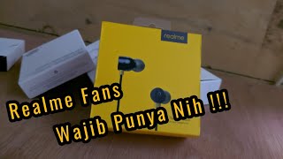 Realme Buds Earphone wajib Buat Fansboy Realme Garis Keras  Review amp unboxing [upl. by Gian]