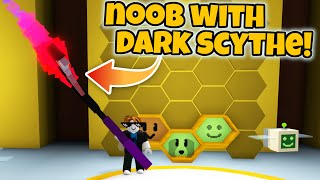 Noob With Dark Scythe Gets 50 Bees in 1 Hour Bee Swarm Simulator [upl. by Notpmah]