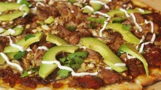 Mexican Style Pizza Recipe Carnitas Pizza [upl. by Lertsek]