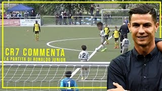 RONALDO COMMENTA LA PARTITA DI RONALDO JUNIOR  JUVENTUSBORUSSIA DORMUND U9 [upl. by Bedad]