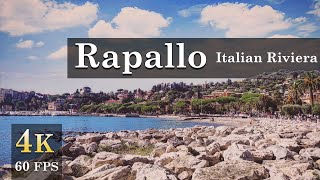 4K 60fps Walk Along the Italian Riviera in Rapallo Italy  Relaxing Mediterranean Coast Views [upl. by Nylidnam699]